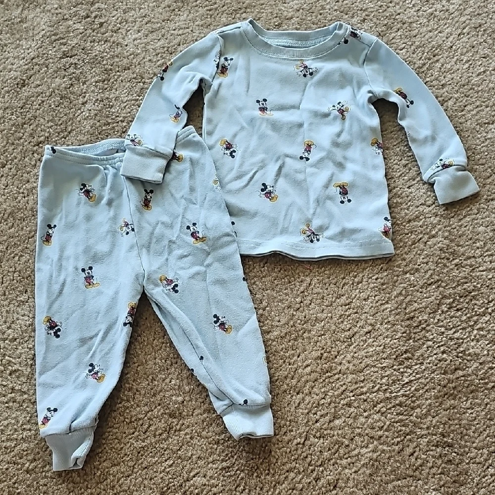 Janie and Jack Disney Mickey Mouse Pajama Set 12 18 Months